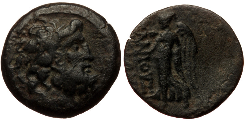 Bronze AE
Cilicia, Elaioussa Sebaste, 1st century BC, Diademed head of Zeus to ...