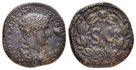 Bronze AE
Seleucis and Pieria. Antioch, Hadrian.(117-138), AYTOKP KAIC TRAIAN AΔPIANOC CEB, Laureate, draped, and cuirassed bust right / Large SC wit...