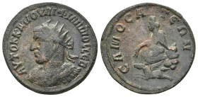 Bronze Æ
Commagene, Samosata, Philip I (244-249), AYTOK K M IOYΛI ΦIΛIΠΠOC CЄB, Radiate and cuirassed bust of Philip I, left, CAMOC ATЄΩN, Tyche seat...