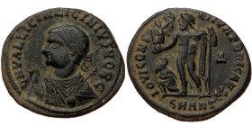 Follis AE
Licinius II (317-324), Antioch, D N VAL LICIN LICINIVS NOB C. Laureate and draped bust left, holding mappa, globus and sceptre / IOVI CONSE...