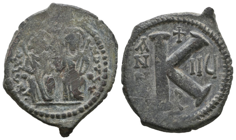 1/2 Follis Æ 
Justin with Sophia (565-578)
27 mm, 7,70 g