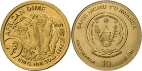 10 FRW AV
Rwanda, Gold 999/1000
0,10 g