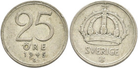 25 Öre AR
Sweden, Gustaf V, 1945