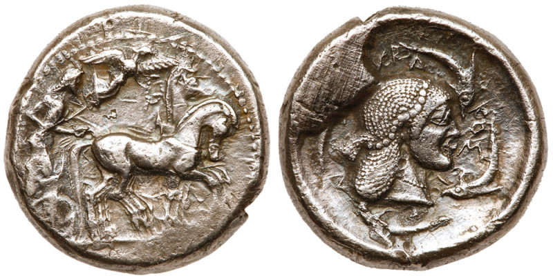 Sicily, Syracuse. Gelon I, 485-478 BC. Silver Tetradrachm (17.01 g.). Struck ca....
