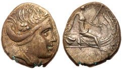 Euboea. Histiaia, ca. 313-265 BC. Silver Tetrobol (11 mm 1.64 g)BC