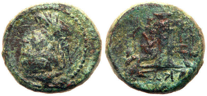 Aiolis, Kyme. &AElig; (4.03 g), ca. 165-90 BC. Zoilos, magistrate. Draped bust o...
