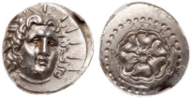 Carian Island. Rhodes. Silver Drachm (4.2g), ca. 84-30 BC