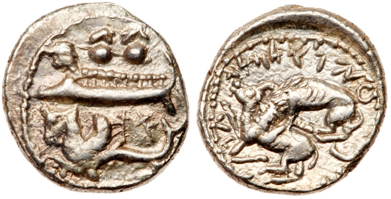 Phoenicia, Byblos. Aynel. Silver 1/16 Shekel (0.89 g), ca. 350-326 BC. Phoenicia...