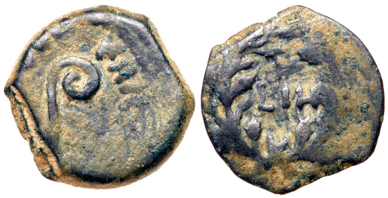 Judaea, Procuratorial. Pontius Pilate. &AElig; Prutah (1.60 g), 26-36 CE. Jerusa...