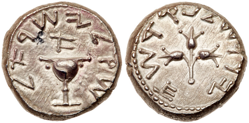 Judaea, The Jewish War. Silver Shekel (13.79 g), 66-70 CE. Jerusalem, year 1 (66...