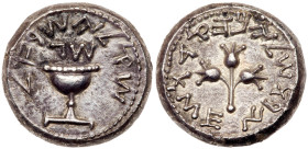 Judaea, The Jewish War. Silver Shekel (13.87 g), 66-70 CE