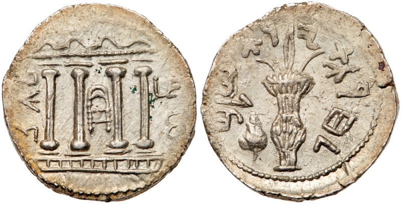 Judaea, Bar Kokhba Revolt. Silver Sela (14.65 g), 132-135 CE. Undated, attribute...