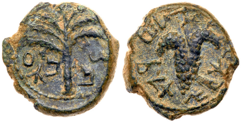 Judaea, Bar Kokhba Revolt. &AElig; Small Bronze (5.83 g), 132-135 CE. Undated, a...