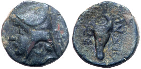 Parthian Kingdom. Artabanos I (Arsakes II). Æ Dichalkon (3.66 g), 211-185 BC
