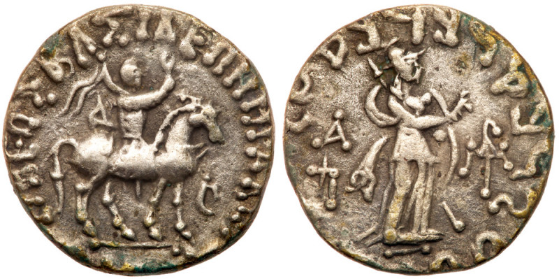 Indo-Scythians. (Kharosthi) ca. 1st cent. King on horseback to r. Rev. Pallas st...
