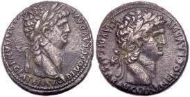 Nero with Divus Claudius. Syria. Decapolis. Antioch(?). AD 54-56. AR Tetradrachm (26mm, 13.87g)