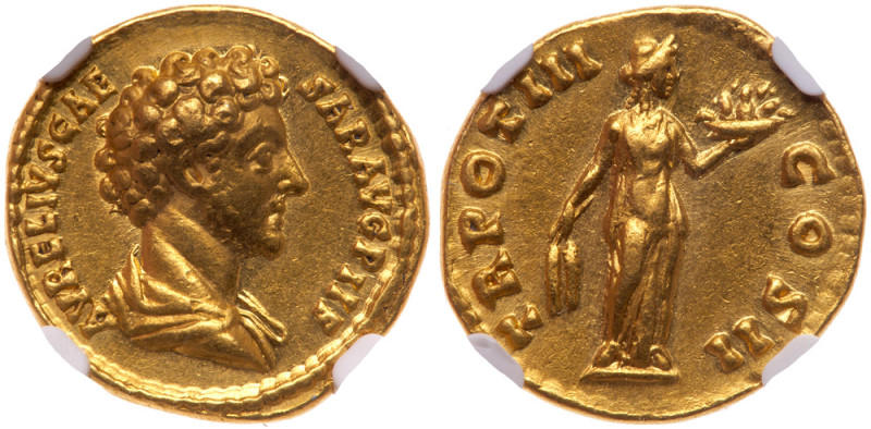 Marcus Aurelius. Gold Aureus (6.58 g), as Caesar, AD 138-161. Rome, under Antoni...