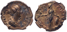 Faustina Junior, wife of Marcus Aurelius. Silver Denarius (2.75g)