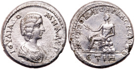 Julia Domna, Augusta, AD 193-217. Cappadocia. Caesarea-Eusebia. AR Tridrachm (24mm, 8.45g)