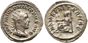 Philip I, 244-249 AD. Silver Antoninianus (22 mm 3.68 g)