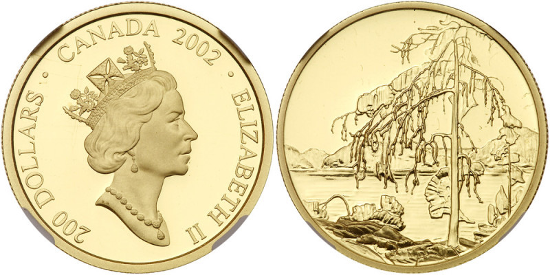 Canada. 200 Dollars, 2002. KM-466. Weight 0.5050 ounce. Tom Thompson, The Jack P...