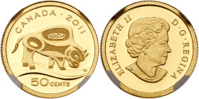 Canada. Gold 50 Cents, 2011