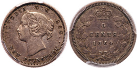 Canadian Provinces: New Brunswick. 5 Cents, 1864