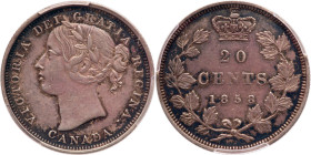 Canada. 20 Cents, 1858