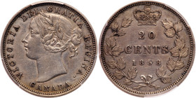 Canada. 20 Cents, 1858