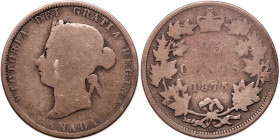 Canada. 25 Cents, 1875