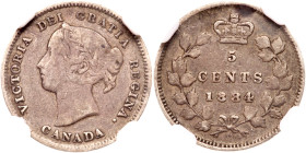 Canada. 5 Cents, 1884