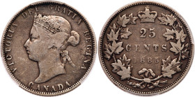 Canada. 25 Cents, 1885
