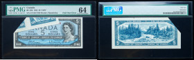 Canada. Mint Error 5 Dollar, 1954 "CBN"