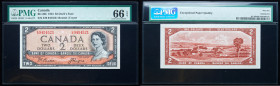 Canada. 2 Dollar, 1954 Devil's Face