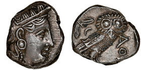 Athenes
Tetradrachme, Athens, 393-294 avant J. C, AG 17.21 g. 
Ref : Sear 2537, BMC 11 44
Conservation : NGC AU 4/5, 4/5