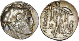 Royaume d'Égypte
Ptolémée I 305-283/2 avant J. C. 
Tetradrachme 323-305 avant J.C. , AG 15.64 g. 23 mm Avers : Tête d'Alexandre le Grand, portant les ...