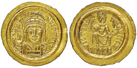 Justin II 565-578
Solidus, Ravenne, AU 4.45 g.
Ref : Hahn 20c, Ranieri 400 (R2)
étiquette Burgan, Bourse de Paris, 14-10-1994 Conservation : NGC MS 5/...
