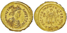 Ostrogoths
Vitigès 536-539
Tremissis, Ticinum, 541-552, AU 1.43 g.
Ref : Hahn 32
Ex Vente Poindessault Pierre-Carlo Vian Collection, 15-12-1993, lot 1...