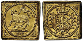 Nuremberg
1/4 Ducat carré, (1700), AU 0.85 g. Ref : Fr. 1892, KM #252
Conservation : NGC MS 61