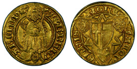 Trier (Erzbistum)
Werner von Falkenstein 1388-1418
Gulden, Coblenz, AU 3.51 g. Ref : Fr. 3416
Conservation : PCGS MS 63