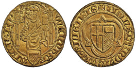 Trier (Erzbistum)
Werner von Falkenstein 1388-1418Gulden, Coblenz, AU 3.52 g. 
Ref : Fr. 3419
Conservation : NGC AU 58. Superbe