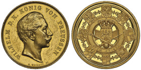 Kaiserreich
Wilhelm II 1888-1918
Médaille en or 6 Dukaten o. J. (1888), AU 20.87 g. 30.5 mm Opus E. Weigand.
Avers : Tête à droite
Revers : Croix de f...