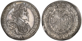 Ferdinand III 1637-1657
Taler, Graz, 1649, AG
Ref : Dav 3190
Conservation : NGC AU 58. Superbe