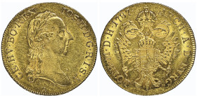 Joseph II 1780-1790 
Ducat, 1787A, AU 3.49g. Ref : FR. 439 KM#1873 Conservation : NGC MS 62