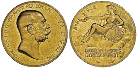 Franz Joseph I 1848-1916
100 Corona, Vienne, 1908, AU 33,9 g. 
Ref : Fr. 514, KM#2812
Conservation : NGC PROOF 58
