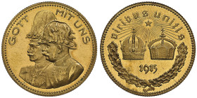 Franz Joseph I 1848-1916 Médaille en or, 1915, AU 7.99 g. 21.5 mm
Ref : Hauser 1365
Conservation : NGC MS 64