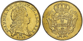 Joao V 1706-1750
12800 Reis, Minas Gerais Mint, 1728 M, AU
Ref : Fr.55, KM#130
Conservation : NGC AU 55