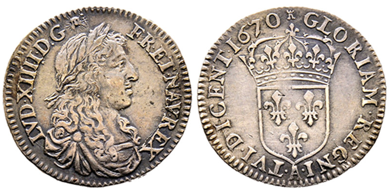 CANADA
Louis XIV 1643-1715
5 Sols, Nouvelle France, 1670 A, AG
Ref : Lec. 186
Ex...