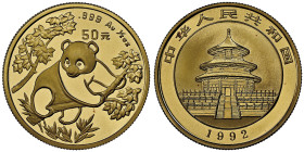 50 Yuan (1/2 Oz), 1992, Panda, LARGE DATE, AU
Ref : Fr. B5 KM#476
Conservation : NGC MS 68