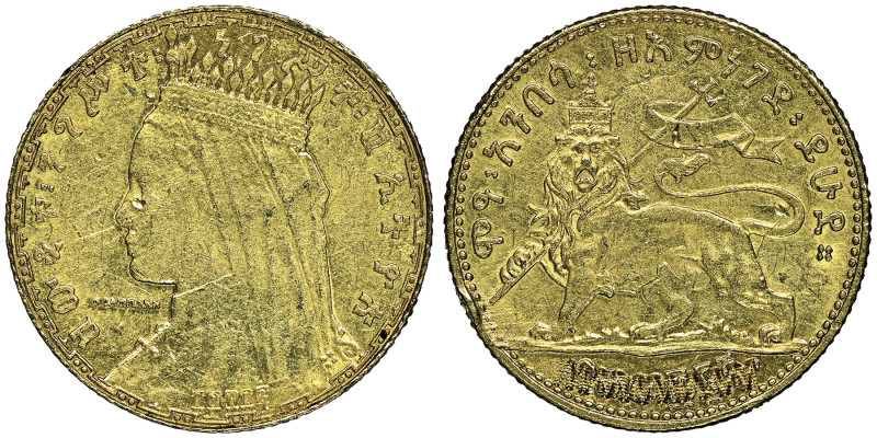 Ethiopia
Menelik II 1889-1913 Zauditu Pattern Werk (1/8 Birr) EE 1917 (1925), Ad...